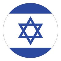 Circle flag vector of Israel on white background.